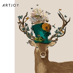 아트조이 DIY 명화그리기 모자 쓴 꽃사슴 60x75cm