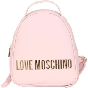 모스키노 백팩 데이백 여성 러브 핑크 메탈릭 로고 285098