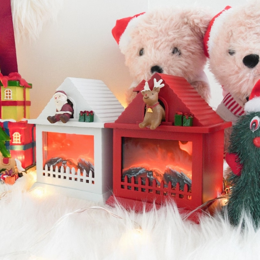 LED 나비다드 불멍 벽난로 무드등