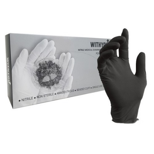 위드유 니트릴 라텍스 장갑 블랙 (100매)