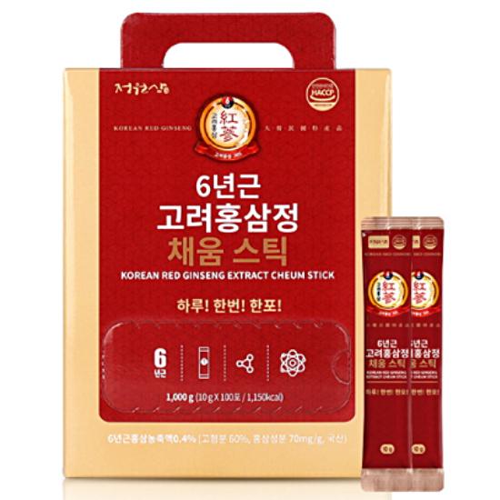 정원삼 6년근 고려홍삼정 채움스틱 10g 100포 (2개)_이미지
