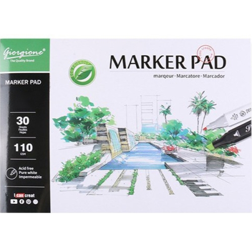 조르조네 스케치북 수채화 유화 아크릴 마커 캔버스 접착식패드 아크릴 전용 1개 A4_이미지