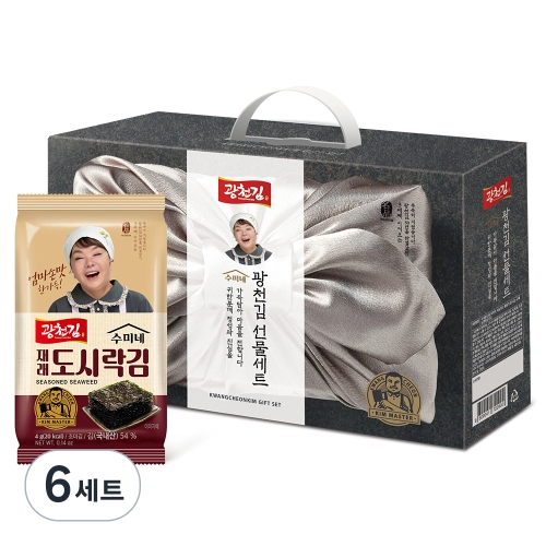 광천김 수미네 재래 도시락김 20p 선물세트 6세트_이미지