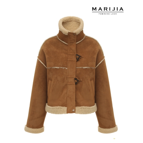 기타 패플 마리지아MARIJIA 레이첼 스웨이드 양털 무스탕_MJPA4202