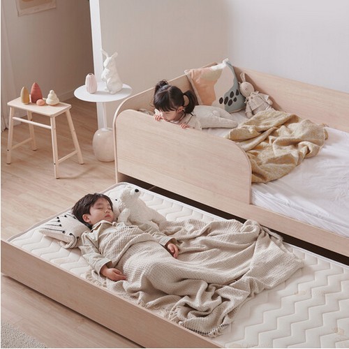 장인가구 뉴피터 저상형 슬라이딩 2단침대 SS (매트별도)_이미지