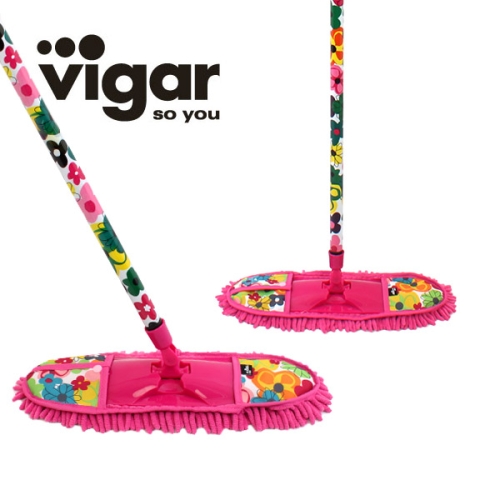 Vigar 타원형 극세사 대걸레 워터컬러 VIG-6246 (+패드1장)_이미지
