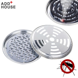 심플 뚜껑 모기향 케이스 스테인레스/받침대/모기약_이미지