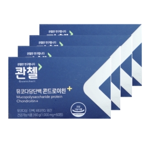코스맥스바이오 콴첼 뮤코다당단백 콘드로이친 플러스 1000mg 60정 (4개)