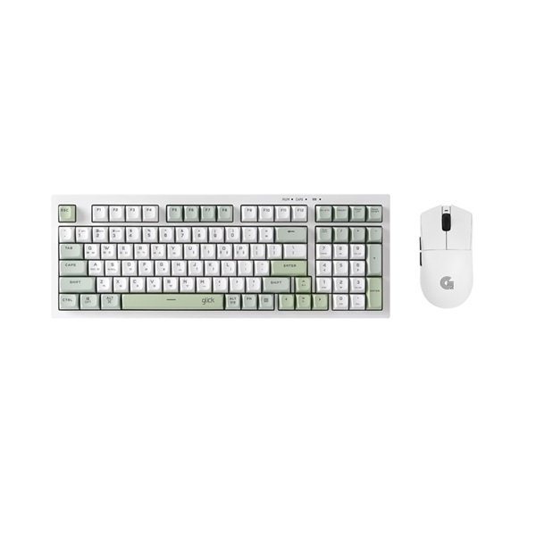 지클릭커 OFFICEPRO WMK990 사일런스 M 98 무선 키보드 마우스 세트 (Greenwich)_이미지