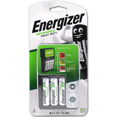 에너자이저 MAXI 충전기 + 충전지 AA 4알_이미지
