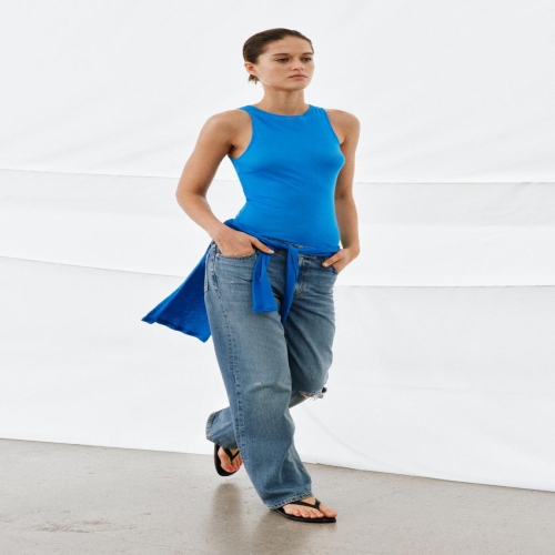 자라 국내 JEANS ZW COLLECTION BOOTCUT 미드라이즈 미디움 블루 6840/057/427 3376337_이미지