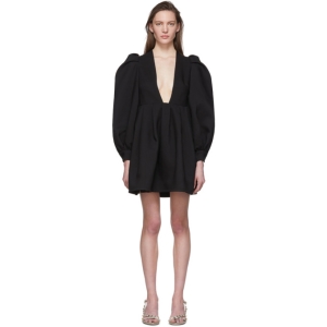  발렌티노 Black Wool and Silk Balloon Sleeve Short Dress 상품이미지
