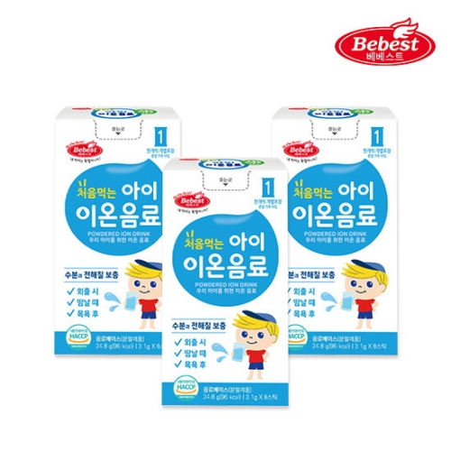 베베스트 처음먹는 아이 이온음료 분말가루타입 3.1g 8p 3개