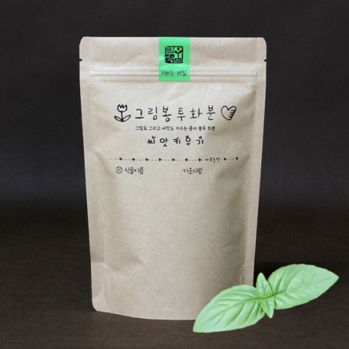 그림봉투화분_스위트바질