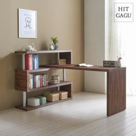 히트디자인 멀티 ㄹ 3단 책상세트