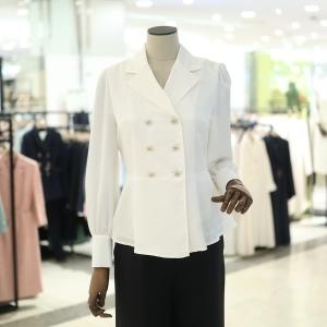 더블버튼 페플럼 블라우스 MXBAWB3100M