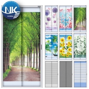 현관문 자동롤 방충망