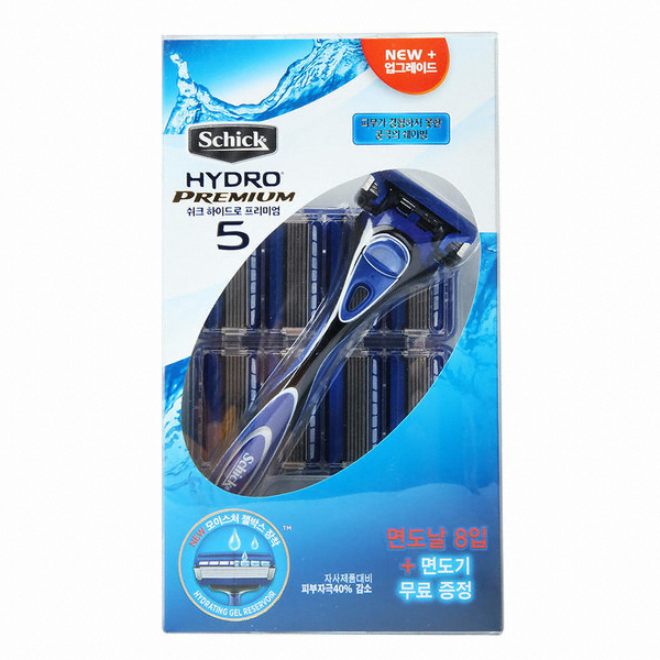 쉬크 하이드로5 프리미엄 + 면도날 (면도기1개+날8개)_이미지
