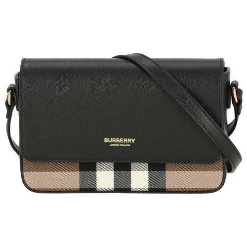 버버리 뉴 햄프셔 체크 레더 크로스백_80840281_이미지