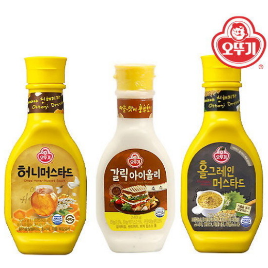 오뚜기 홀그레인 머스타드 280g+허니머스타드소스 535g+갈릭 아이올리소스 240g (1개)_이미지