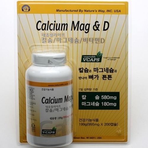  네이쳐스웨이 네츄럴라이프 칼슘 마그네슘 비타민D 890mg 200캡슐 [1개]
