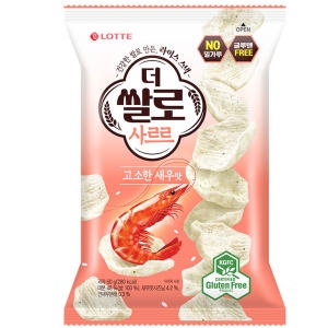 롯데제과 더 쌀로 사르르 고소한 새우맛 50g (4개)