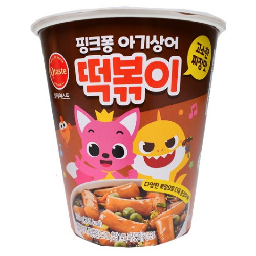 태경농산 오테이스트 핑크퐁 아기상어 떡볶이 고소한 짜장맛 103g (1개)_이미지