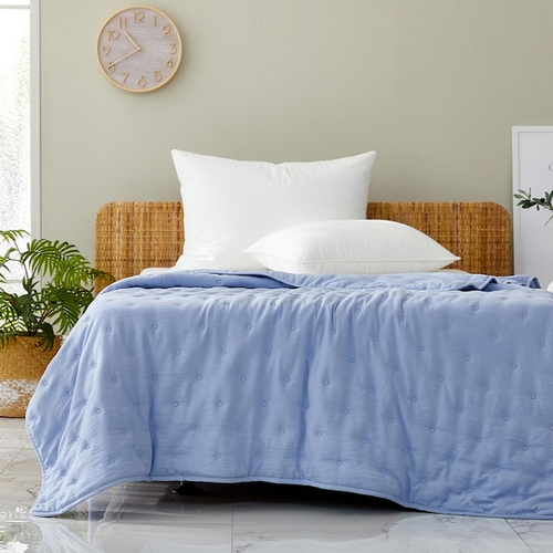 소프트브리즈 얇은 이불 블루