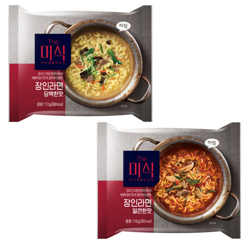The미식 장인라면 봉지라면 2종 세트