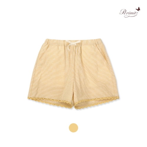 페리미츠 레이스배색 초등 여아4부팬츠 키즈반바지 P2521P2551 CJ