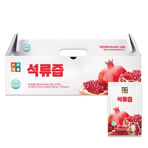 순수식품 석류즙 70ml 25포 (1개)_이미지