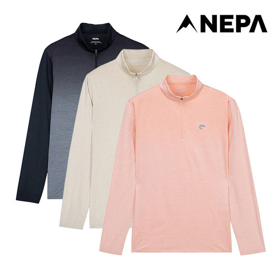 네파 마운틴 도트 긴팔 집업 티셔츠 7I45403