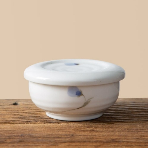이진 청꽃고백자 탕기 1호 10cm