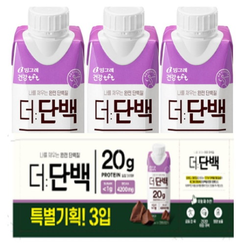 빙그레 더단백 드링크 초코 250ml (3개)_이미지