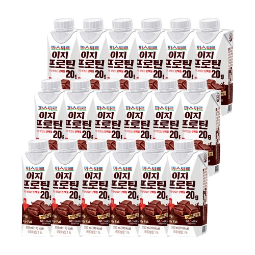 파스퇴르 이지프로틴 저당초코 250ml (18개)_이미지