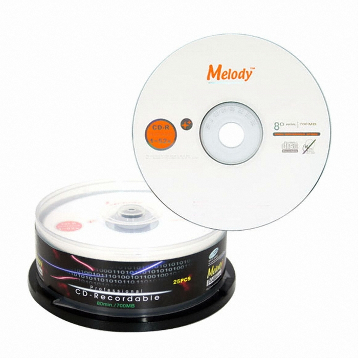 멜로디 CD-R 700MB 52x 케익 (25장)