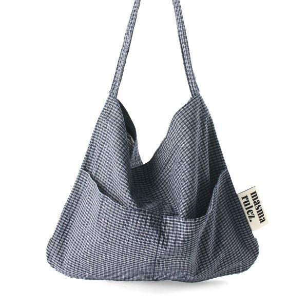 마스마룰즈 MASMARULEZ Rabbit eco bag_Cozy check_navy5014258722 124198