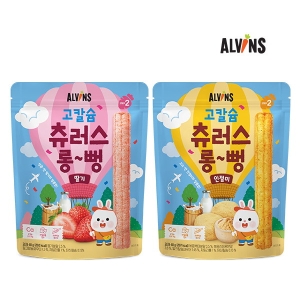 엘빈즈 고칼슘 츄러스 롱뻥 2단계 6봉 /아기과자_이미지
