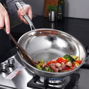 IH 스테인레스 궁중팬 28cm 스텐웍 후라이팬 볶음팬 프라이팬