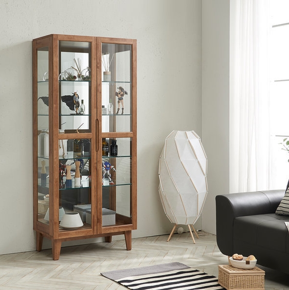 모던탑21  명품 고무나무 원목 A타입 장식장