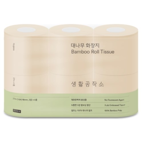 대나무 화장지 27m (6롤)