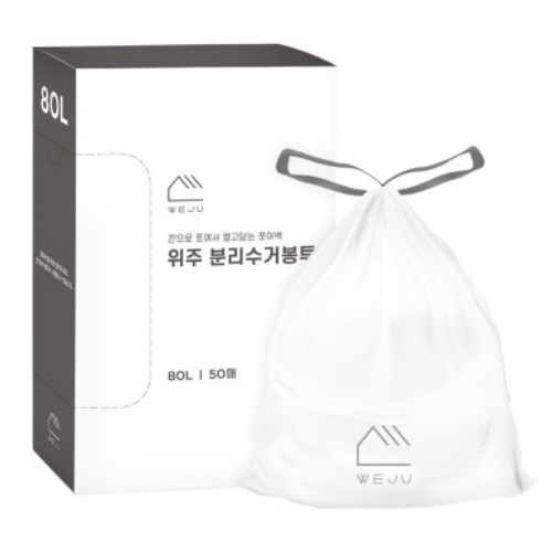아이에스컴퍼니 위주 쪼이백 분리수거 비닐봉투 80L (50매)_이미지