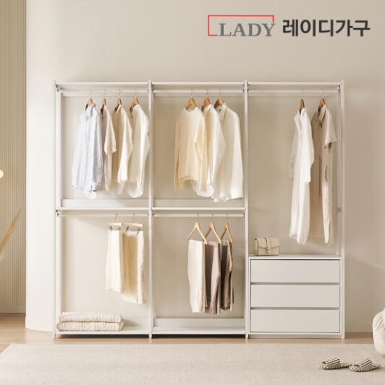레이디가구 에어랙 철제 드레스룸 서랍형 B 2400_이미지