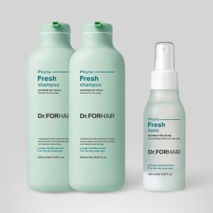  닥터포헤어 피토프레시 샴푸 500ml 2개+피토프레시 토닉 100ml 3종세트