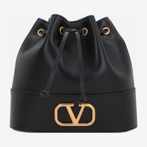 발렌티노 블랙 나파 V로고 버킷 백_6W2P0T83 HPF0NO