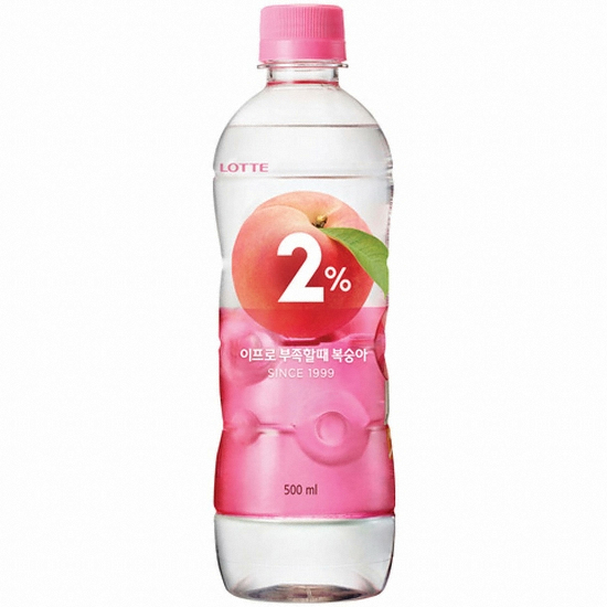 롯데칠성음료 2% 부족할때 복숭아 500ml (48개)_이미지