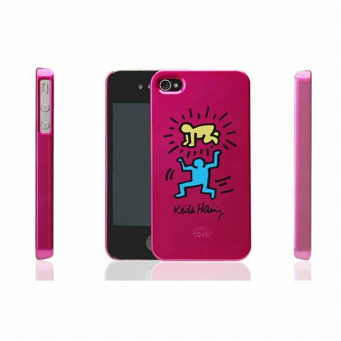 아이커버 KEITH HARING PASTEL GLOSSY PINK CASE (아이폰4/4S)_이미지
