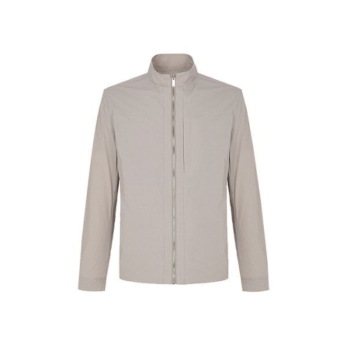 베이지 스트레치 면혼방 점퍼-M1JJ2210953A