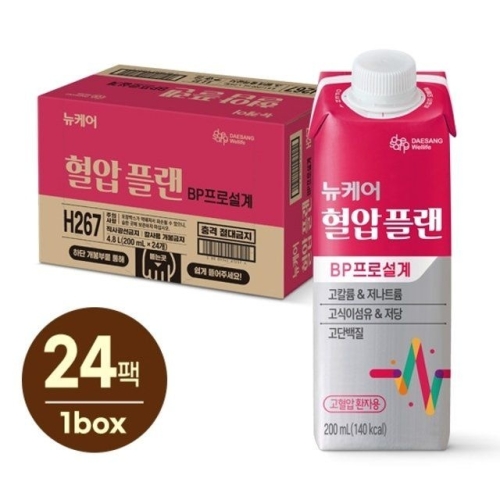 대상웰라이프 뉴케어 혈압플랜 200ml (24개)