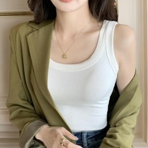 패플 다잇템다잇템 여자 펀칭 비침 스카시 롱 코디 니트조끼_207964